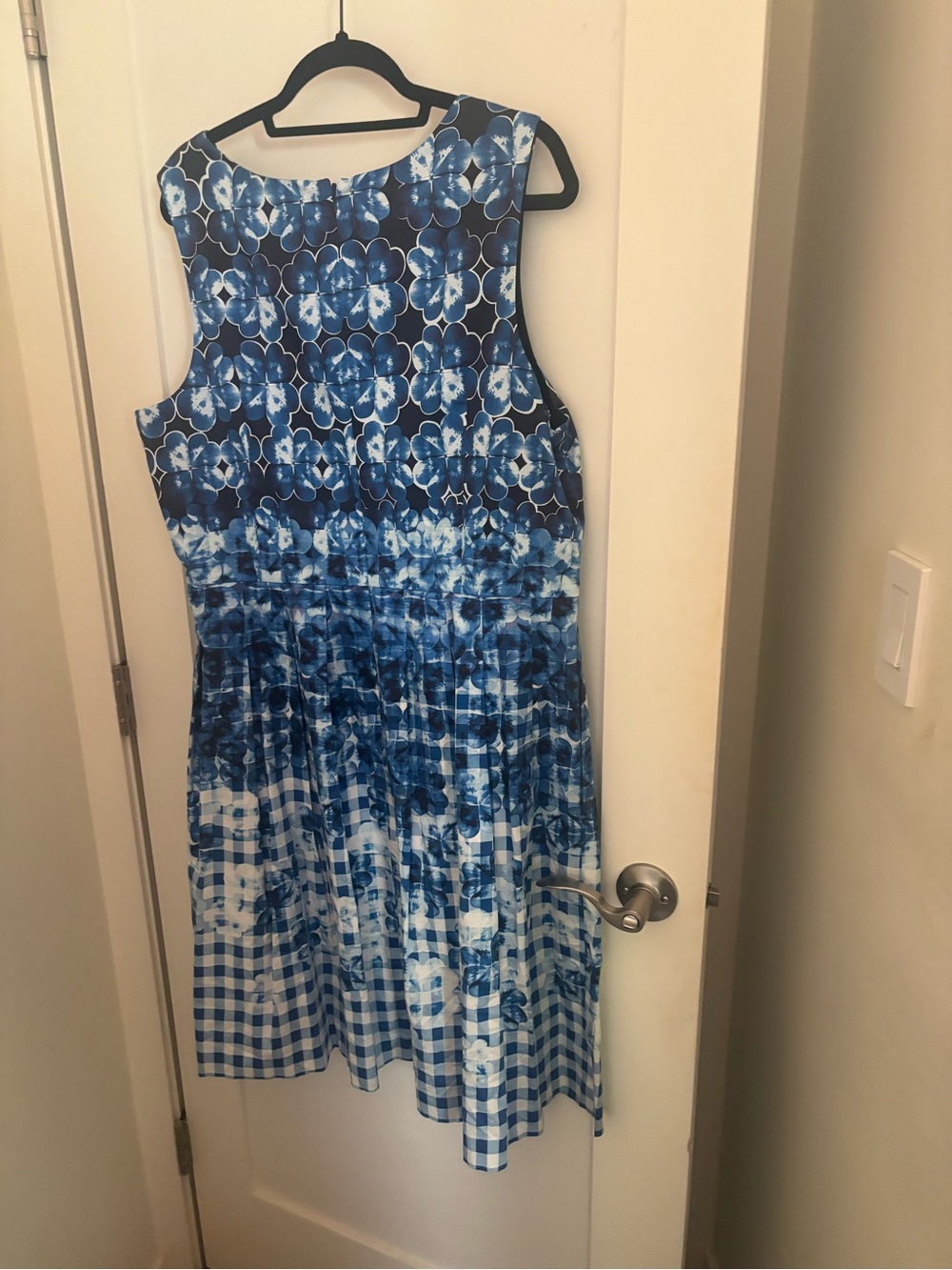 Talbots Navy and White Floral-Print Dress - Picture 3 of 3